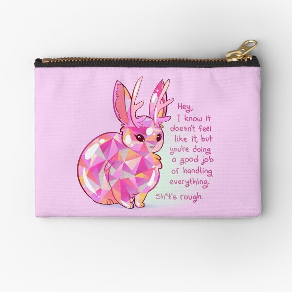Item preview, "You're doing a good job of handling everything" Gemstone Jackalope designed and sold by thelatestkate.