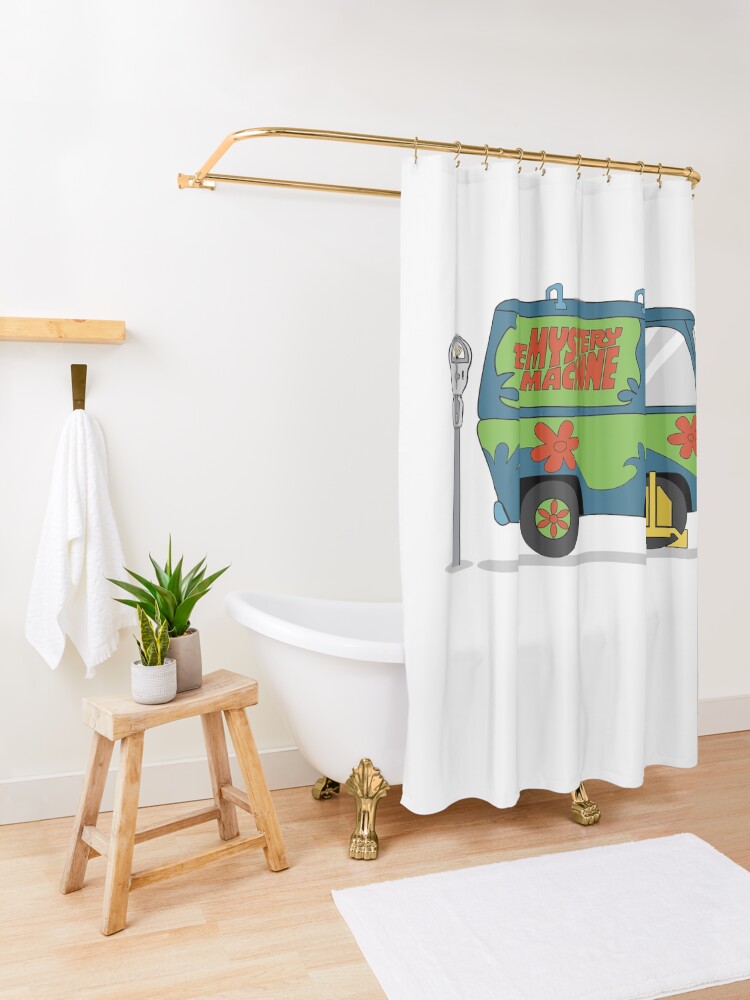 Alternate view of Scooby doo mystery machine Shower Curtain