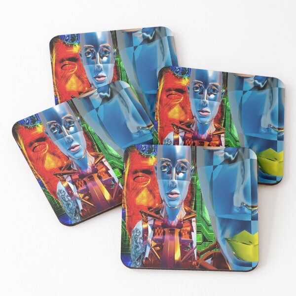 Item preview, Digital Abstract, Surreal, Cyborg Heads T-Shirt designed and sold by EBCustomDesign EBCD.