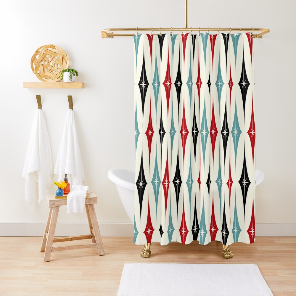 "Starburst Diamonds" Shower Curtain by studioxtine Redbubble