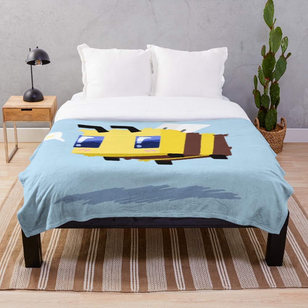 "Minecraft Bee" Throw Blanket for Sale by PGUniverse Redbubble