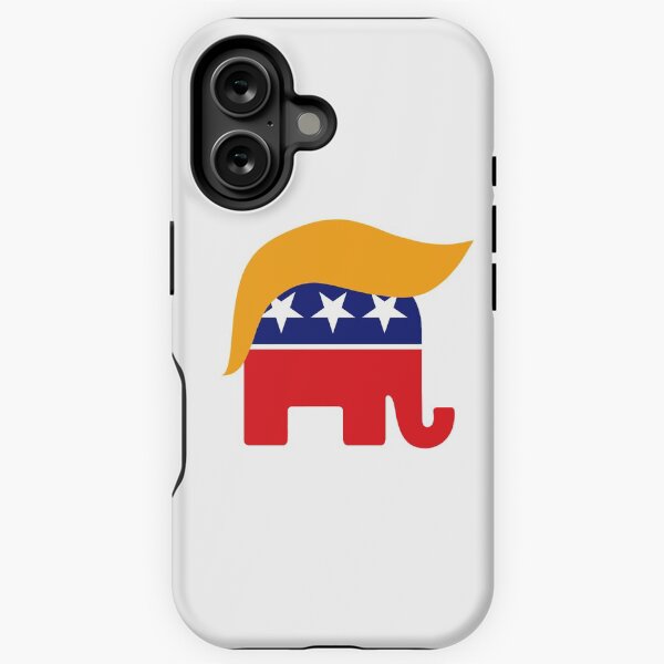 Vista previa del artículo con la obra «Logotipo del cabello de elefante republicano de Donald Trump GOP», diseñado y vendido por Inside Out Designs.