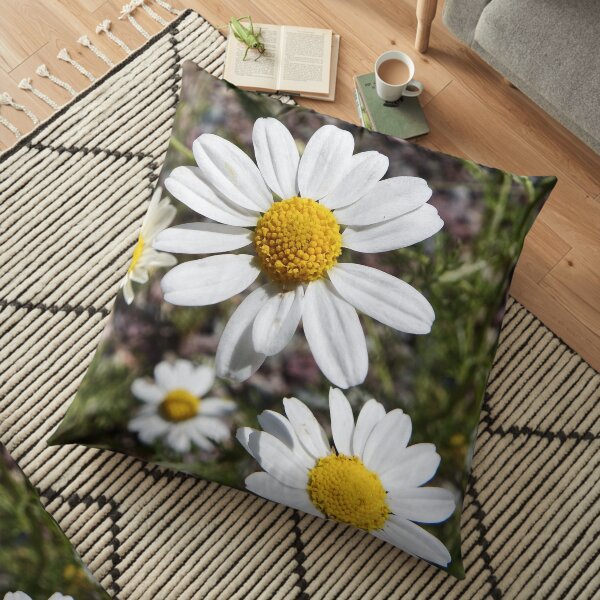 Mayweed wildflower Floor Pillow