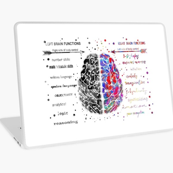 Left brain right shop brain laptop skin