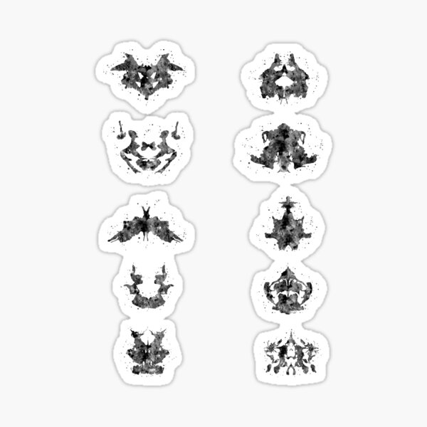 Collection of Rorschach inkblot tests, Rorschach inkblot test Sticker