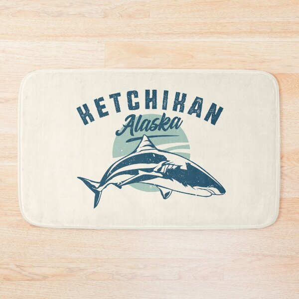Item preview, Ketchikan, Alaska - Retro Shark Graphic Beach Town Apparel  designed and sold by Si Li.