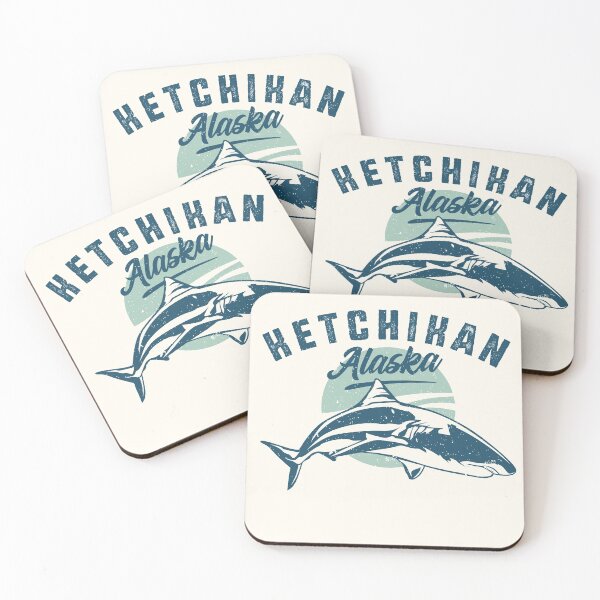 Item preview, Ketchikan, Alaska - Retro Shark Graphic Beach Town Apparel designed and sold by Si Li.