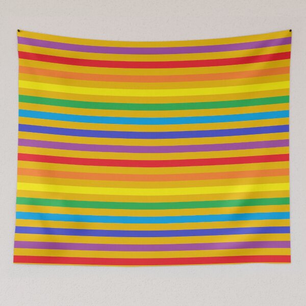 Item preview, Rainbow and Gold Stripes  designed and sold by lornakay.