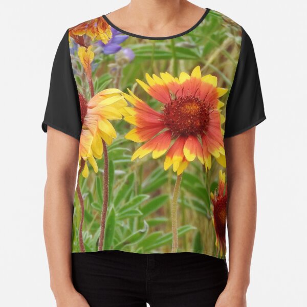 Blanket Flower Wildflowers Chiffon Top