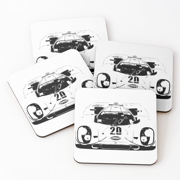 Porsche 917 Gulf - Le Mans Race Car Coasters (Set of 4)