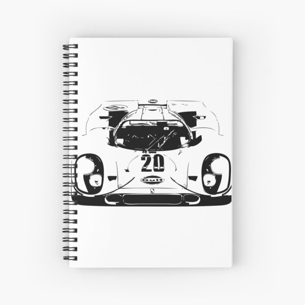 Porsche 917 Gulf - Le Mans Race Car Spiral Notebook