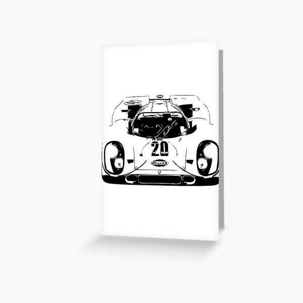 Porsche 917 Gulf - Le Mans Race Car Greeting Card