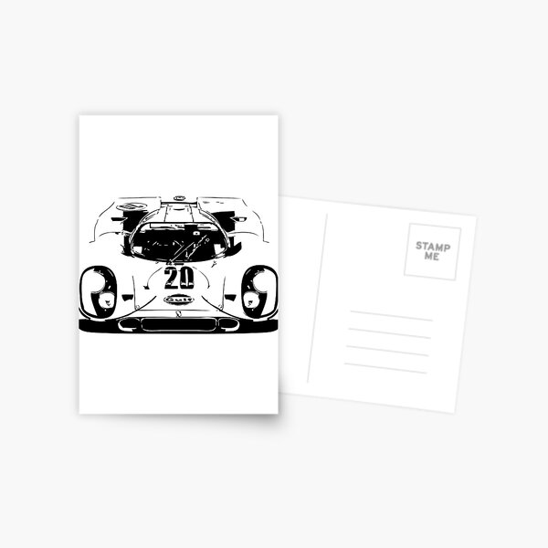 Porsche 917 Gulf - Le Mans Race Car Postcard