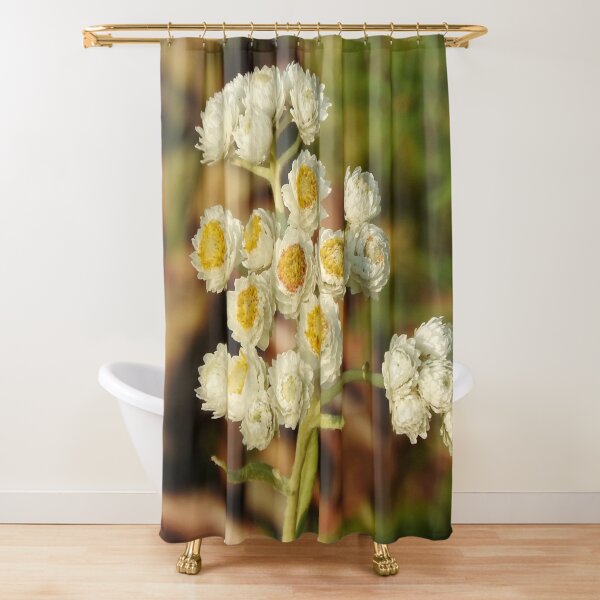 Pearly Everlasting Wildflowers Shower Curtain