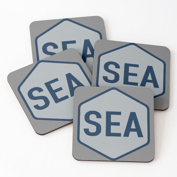 Item preview, Seattle Hex gray on blue designed and sold by samvschantz.