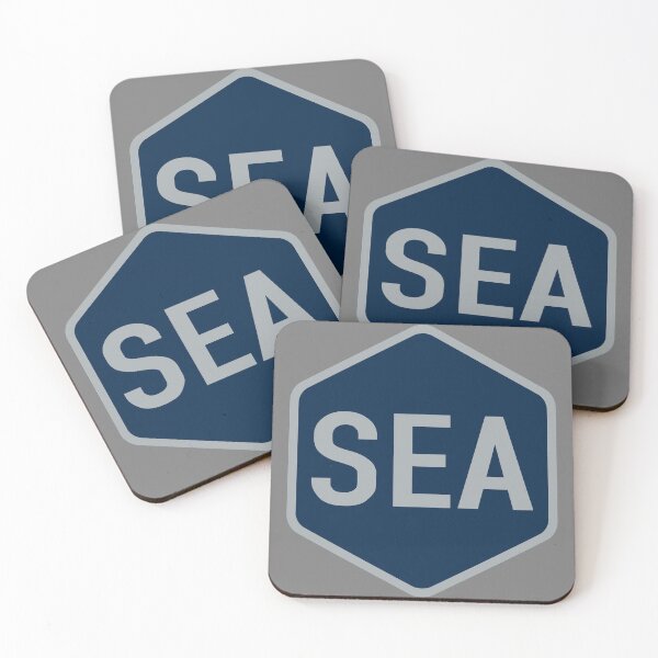 Item preview, Copy of Seattle Hex blue on gray designed and sold by samvschantz.