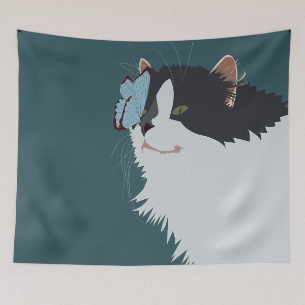 Item preview, Cat and Butterfly designed and sold by KCPetPortraits.