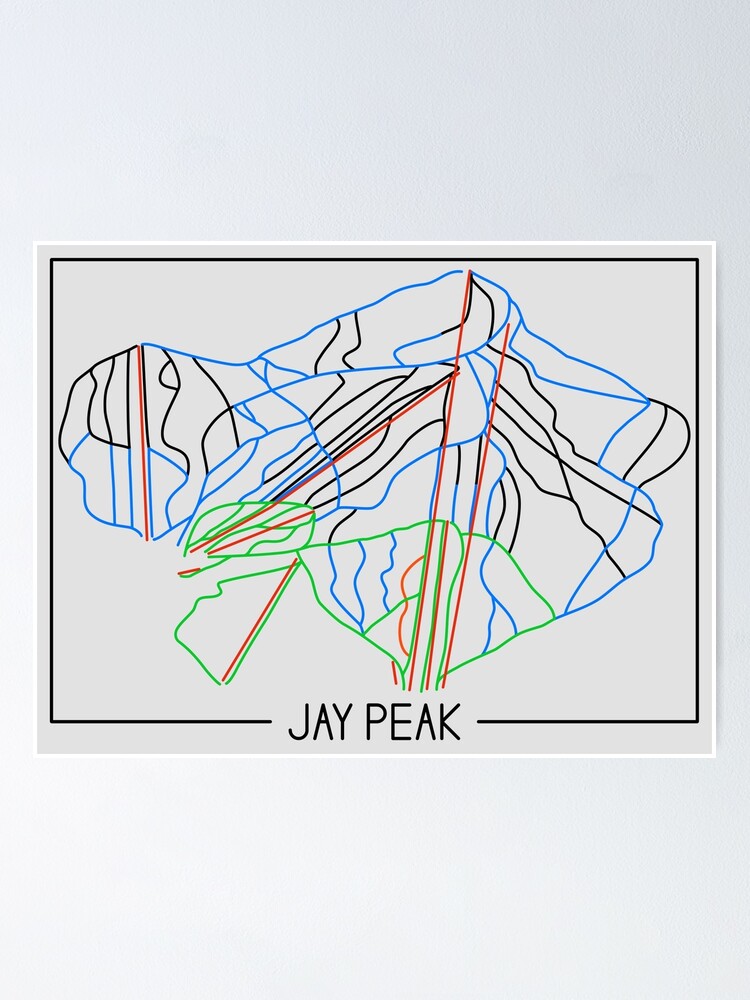 quot Jay Peak Trail Rating Trail Map quot - Fposter,small,wall Texture,product,750x1000 