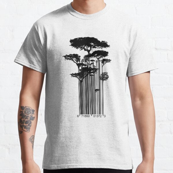 Barcode Trees Banksy style Street Art Classic T-Shirt