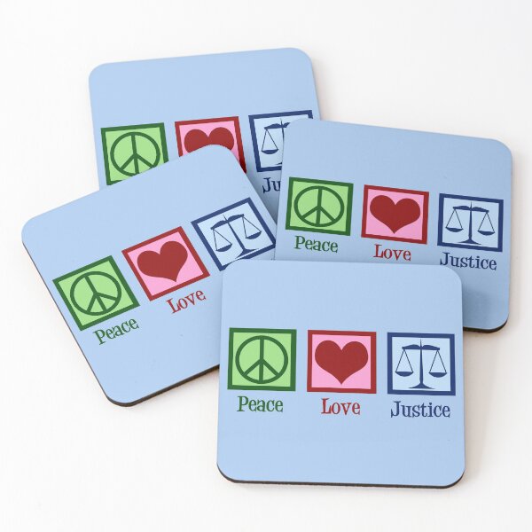 Item preview, Peace Love Justice designed and sold by Epic Love Designs.