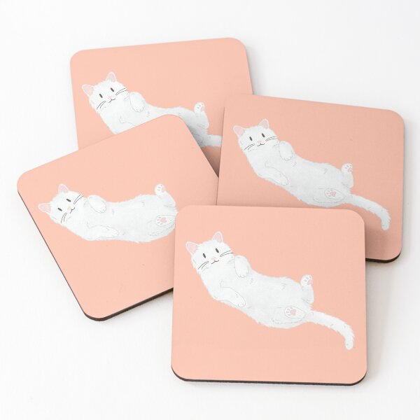 Item preview, Cute White Fluffy Cat Illustration designed and sold by meganmxe.