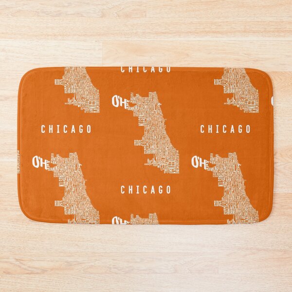 Item preview, Neighborhoods of Chicago white on orange designed and sold by samvschantz.