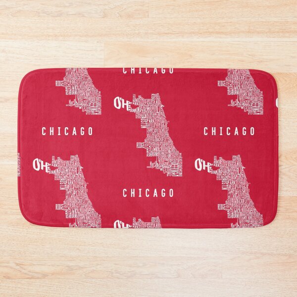 Item preview, Neighborhoods of Chicago white on red designed and sold by samvschantz.