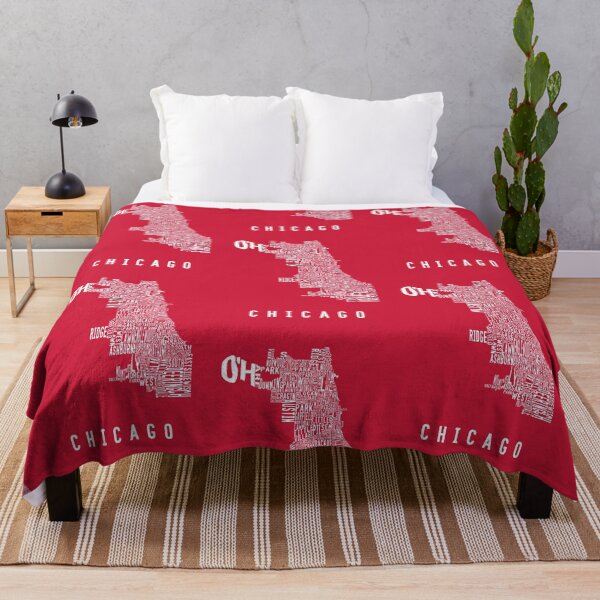 Item preview, Neighborhoods of Chicago white on red designed and sold by samvschantz.