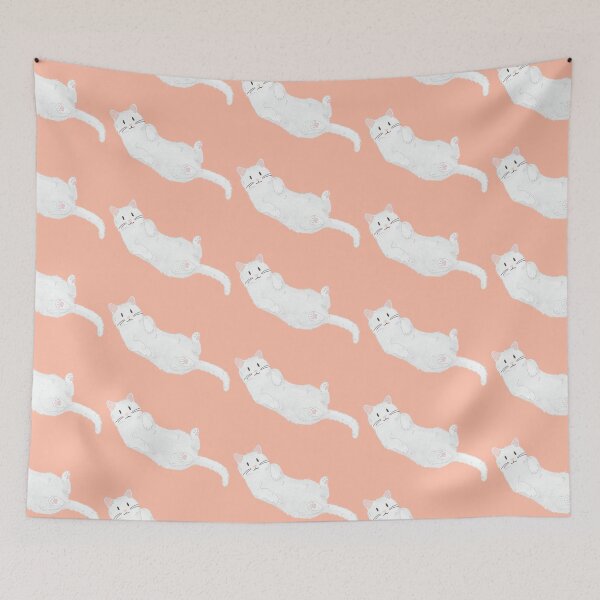 Item preview, Cute White Fluffy Cat Illustration designed and sold by meganmxe.