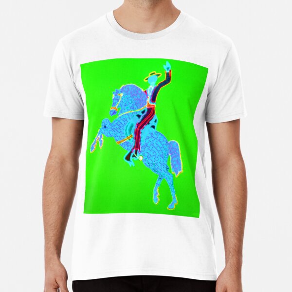 Hermes Blue Brazilian Horse Print Cotton Crew Neck T-Shirt M