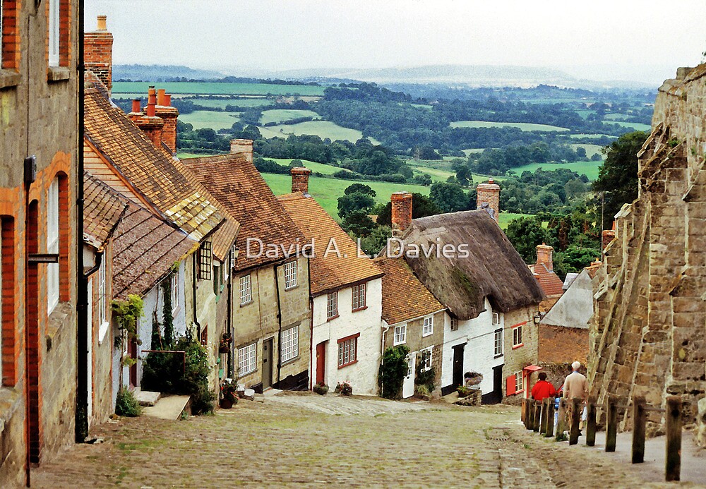 "Gold Hill Shaftesbury, Dorset, England." by David A. L. Davies Redbubble