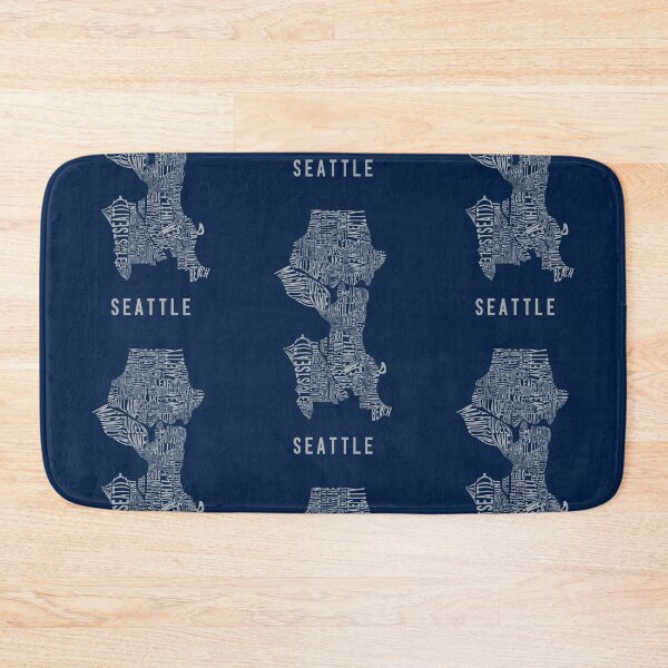 Item preview, Neighborhoods of Seattle grey on blue designed and sold by samvschantz.