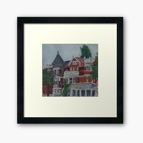 Houses at Dupont Circle Framed Art Print