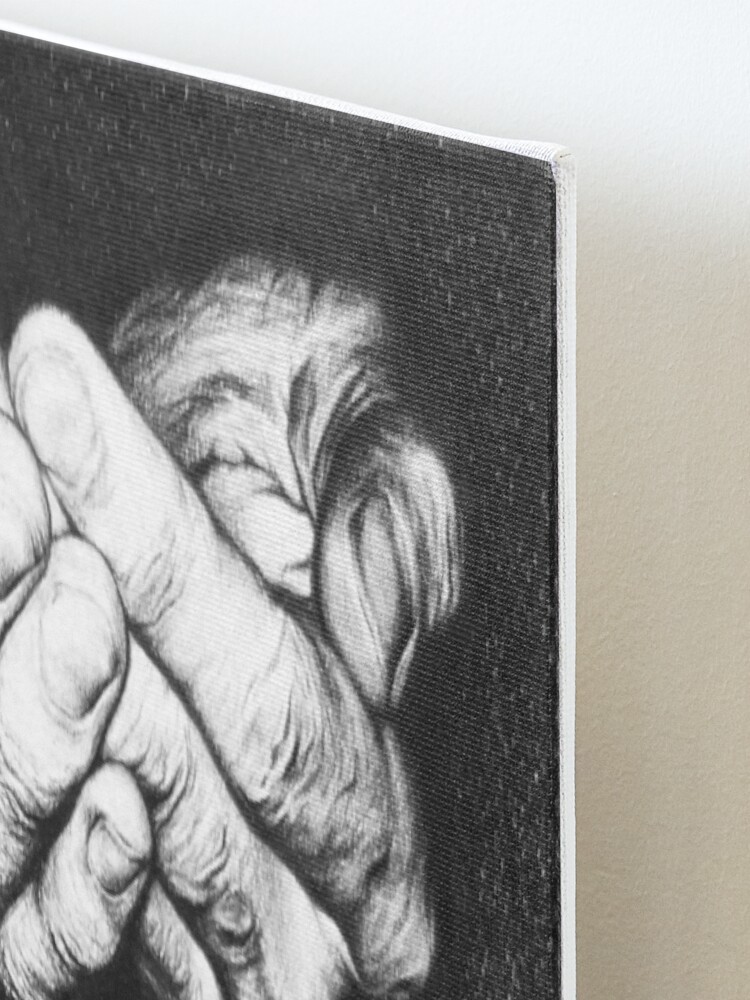 Alternate view of Time Hands and hourglass Surreal drawing art Mounted Print