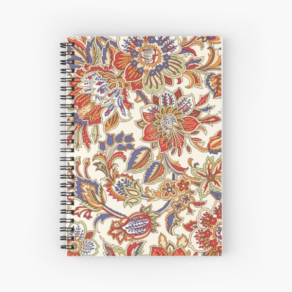 Middle Eastern Floral Pattern Spiral Notebook