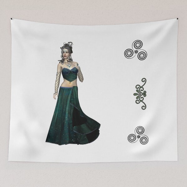 Item preview, Elf Fantasy Lady with Three Swirls designed and sold by Designs24U.