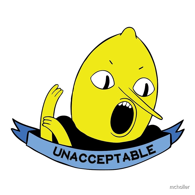 Lemongrab Unacceptable: Canvas Prints | Redbubble