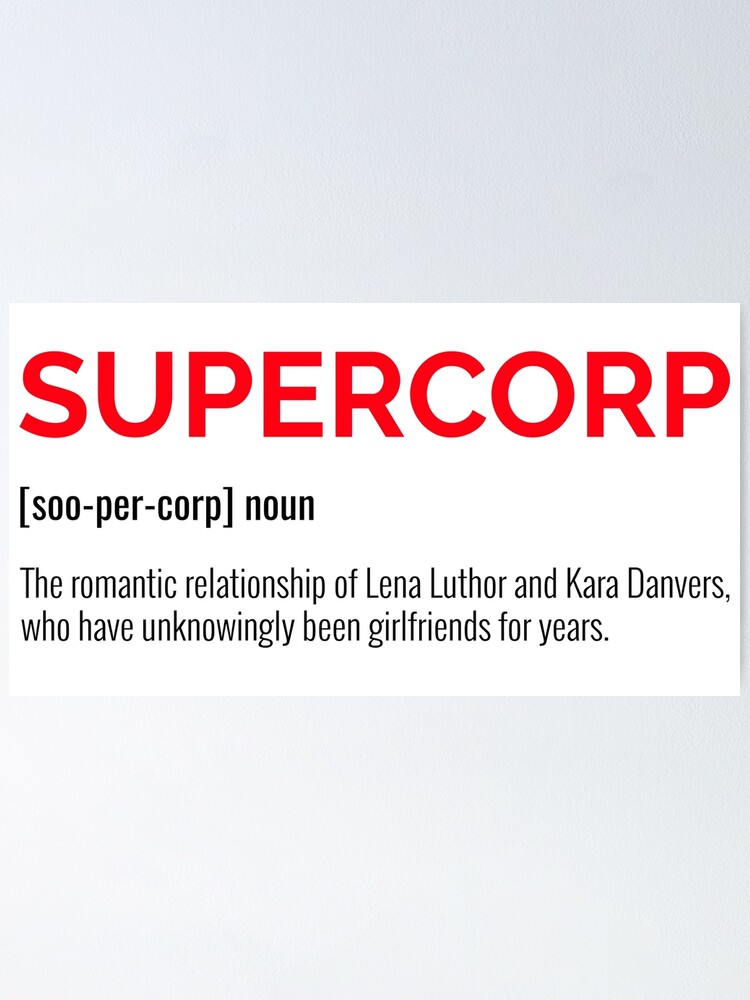 "Supercorp Urban Dictionary Definition" Poster for Sale by brendalee