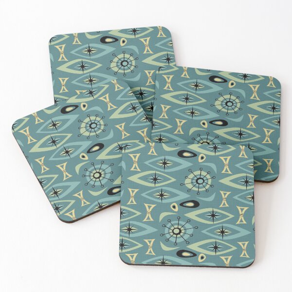 Item preview, Mid Century Shapes on Blue designed and sold by studioxtine.