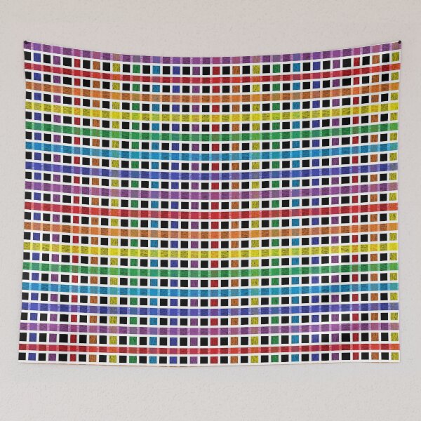 Artikelvorschau, Weiß umrissene Regenbogen-Webart entworfen und verkauft von lornakay.