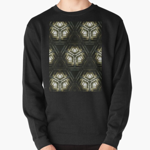 Abandoned hotel repeated window architecture pattern photo manipulation Pullover Sweatshirt