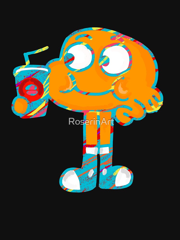Colorful Doodle Darwin - The Amazing World of Gumball by RoserinArt
