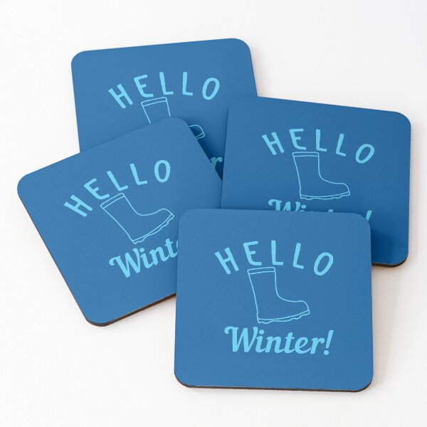 Item preview, HELLO winter! with cute gumboot designed and sold by jazzydevil.