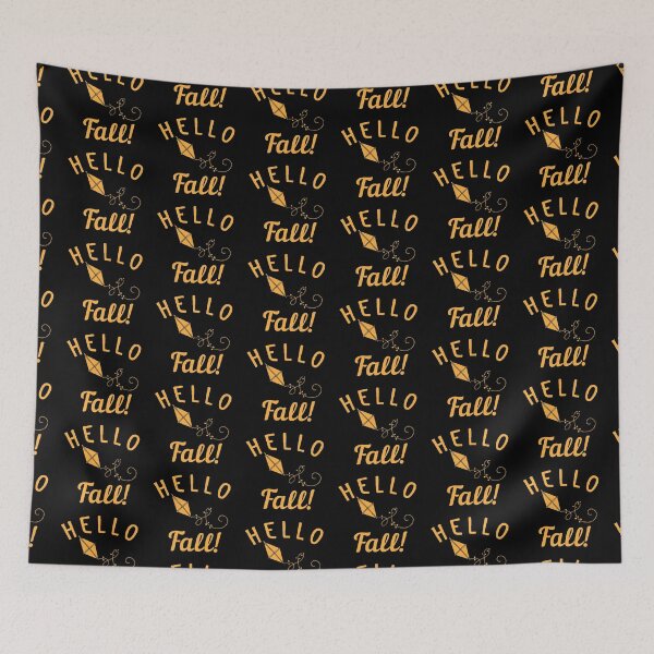 Item preview, HELLO FALL! with pretty kite designed and sold by jazzydevil.