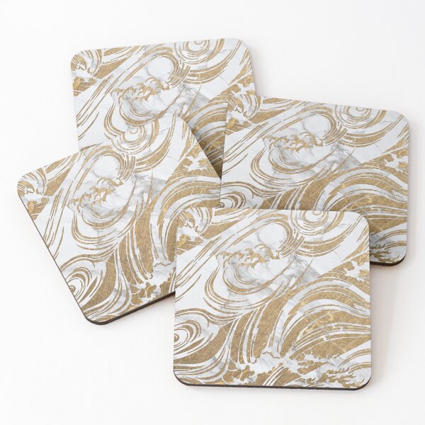 Item preview, Gold and Marble Nami - Japanese Waves designed and sold by Kibatsu.