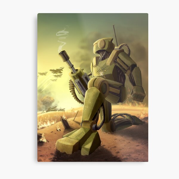 Robot's Dawn Metal Print