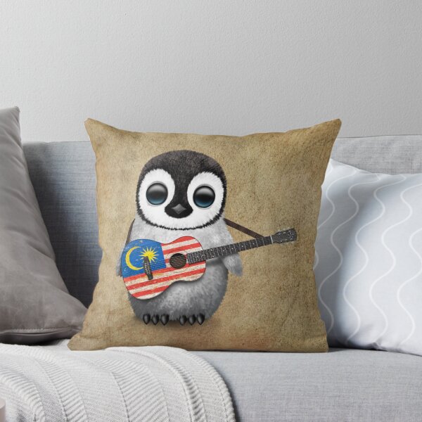 Item preview, Baby Penguin Playing Malaysian Flag Guitar designed and sold by JeffBartels.
