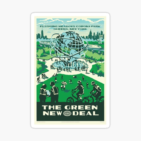 Grüner New Deal Sticker