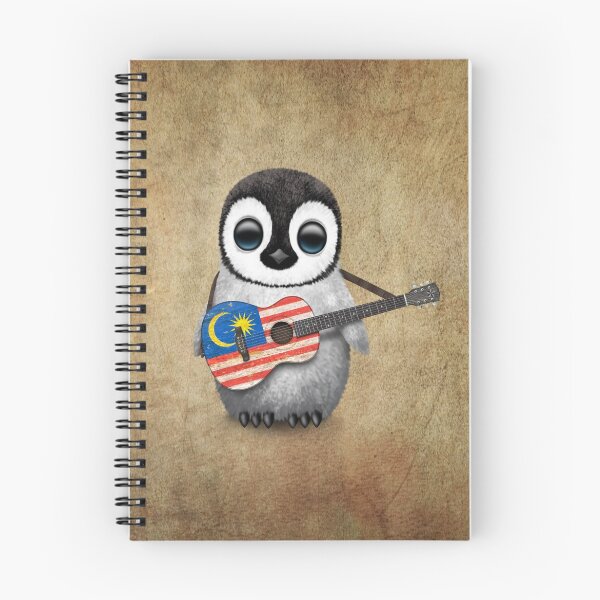 Item preview, Baby Penguin Playing Malaysian Flag Guitar designed and sold by JeffBartels.