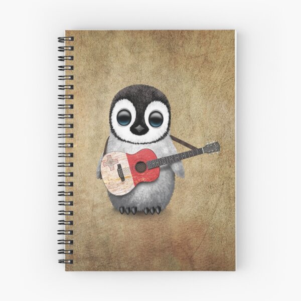 Item preview, Baby Penguin Playing Maltese Flag Guitar designed and sold by JeffBartels.